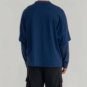 เสื้อยืดสองชั้นที่สวมใส่สบาย น้ำหนักเบา ระบายอากาศได้ดี ผ้าเนื้อนุ่ม มีสไตล์ สำหรับผู้ชายและผู้หญิง สวมใส่สบายๆ ในชีวิตประจำวันและกิจกรรมกลางแจ้ง - Product Image 3