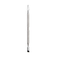 Outils professionnels réutilisables et durables en acier inoxydable à double extrémité pour repousser les cuticules et nettoyer les ongles, pour manucure/pédicure et nail art