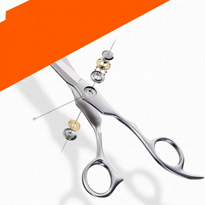 Ciseaux droits pour gauchers NYBL-55 de 5,5 pouces, JAPON, acier 440C, tranchants, dureté 58-59HRC, manche en acier inoxydable, ciseaux de barbier, cheveux, 28 - Product Image 4