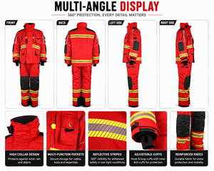 Combinaison ignifuge, vêtements de travail de sécurité industrielle, combinaison de protection réfléchissante ignifuge, uniforme de travail, équipement de sécurité thermique - Product Image 2