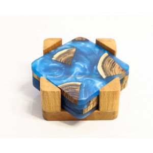 Posavasos de Resina Epoxi y Madera Premium, Hechos a Mano, Diseño Único, Artículos para Bebidas, Decoración Artística de Mesa, Espacios Modernos, Exclusivos - Product Image 1