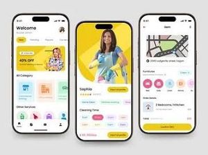 Aplicación móvil de servicio de limpieza bajo demanda para una reserva sencilla, limpiadores confiables, programación, seguimiento y gestión de servicios. - Product Image 3