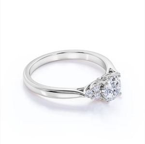 Bague de Fiançailles Unique en Moissanite Taillée de 1,1 Carat, Plaqué Or, Luxe Minimaliste, pour Mariage, Fiançailles, Anniversaire - Product Image 2