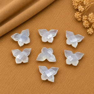 Cuentas de Calcedonia Rosa en Forma de Mariposa de 14x10mm, Facetadas, para la Fabricación de Joyas, Cuentas Sueltas al por Mayor, Suministros para Manualidades - Product Image 5
