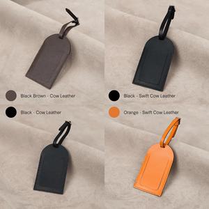 Personalized Genuine Leather Luggage <b>Tags</b> Custom Logo Travel Bag Labels Privacy Shield <b>Suitcase</b> <b>Tags</b> Gold LMP-0254 - Product Image 6