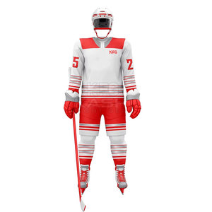 Ensemble de maillots de hockey sur glace pour hommes sur mesure de qualité supérieure, respirant, à séchage rapide, en matériau léger, conçu pour les sports d'équipe, OEM - Product Image 2