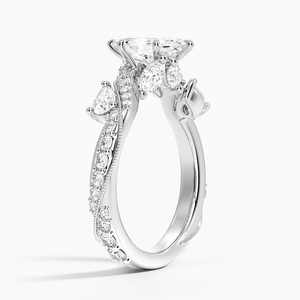 แหวน BOJ รุ่น 04 ทรงมาร์คีส์ เงินแท้ 925 ประดับเพชรแกรนด์คาเมลเลียและโรเดียมชุบ สำหรับงานแต่งงาน 2 กะรัต สี D ความสะอาด VVS1 มอยส์ซาไนต์ รับรองโดย GRA - Product Image 2