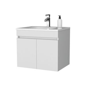 Mobile da bagno bianco a 2 ante - Product Image 5