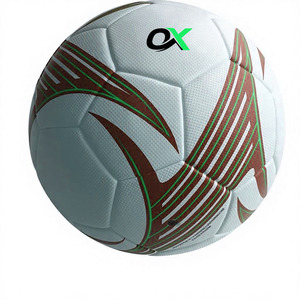 Balón de Fútbol Ox Talla 5 Blanco con Patrón Morado, Balón Resistente para Entrenamiento y Competición - Product Image 2