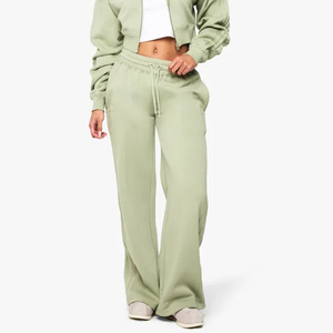 Wholesale Pistachio Women's Seam Detail <b>Drawstring</b> Joggers Terry Fleece Soft Fabric Women Sweatpants Women's Pants And <b>Trouser</b> - Product Image 1