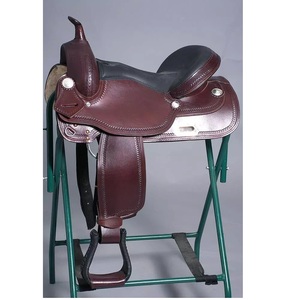 High Quality Customisable Genuine <b>Leather</b> Western Horse Saddle Wood/Plastic Tree for Barrel Trail Racing Pleasure Horse Sizes - Product Image 1