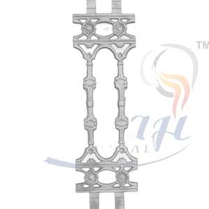 Grille de balcon réglable sans cadre en fonte et aluminium, finition sablée par projection, panneau de balustrade extérieur massif moderne - Product Image 1