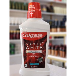 Enjuague bucal Colgate Optic White, poderoso blanqueador con eliminación de manchas y protección de frescura duradera. - Product Image 4
