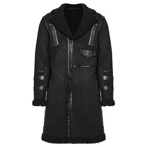 Veste d'hiver asymétrique pour homme, style punk gothique, en simili cuir, fermeture éclair, vente en gros - Product Image 1