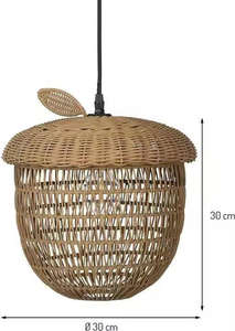Best Choice High Quality Woven Rattan Apple Lampshade Wall <b>Hanging</b> And <b>Ceiling</b> Lamp Cover For Kids Bedroom And Nursery <b>Decor</b> - Product Image 5