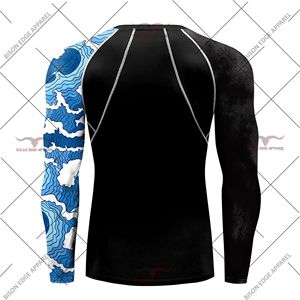 Chemise de compression à manches longues pour homme, respirante, séchage rapide, protection UV, vêtements de sport pour le surf et la natation - Product Image 2