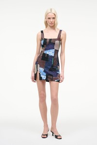 Robe de mariée faite à la main avec décoration de motifs brodés et sequins, robe de soirée/mini-robe - Product Image 3