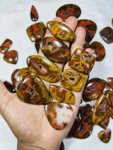 Ágata de costura Natural de alta calidad, piedra preciosa pulida Lisa hecha a mano de tamaños mixtos para la fabricación de joyas de cabujón de ágata al por mayor - Product Image 2