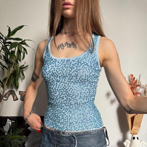 Trendy Collection Beaded <b>Top</b> Women Apparel <b>Sequin</b> Sleeveless Girls <b>Top</b> Trendy Collection Beaded <b>Top</b> W uin Sleeveless Girls <b>Top</b> - Product Image 6
