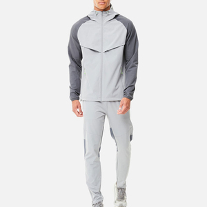 Ensemble de survêtement coupe-vent pour homme, tenue de sport respirante pour la course à pied, veste zippée décontractée et active, en promotion - Product Image 2