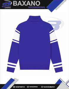 Pull à col roulé bleu royal Zeta Phi Beta Sorority avec rayures blanches et logo brodé, style preppy, pull d'hiver pour femmes - Product Image 6