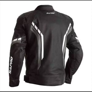 Chaqueta de moto de cuero aprobada por la CE para Hombre | Chaqueta de motorista duradera | Chaqueta de cuero para montar para todas las estaciones - Product Image 2