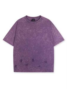 T-shirt décontracté pour homme, coupe classique, uni, lavé, 100% coton, manches courtes, col rond, jersey tricoté doux - Product Image 6