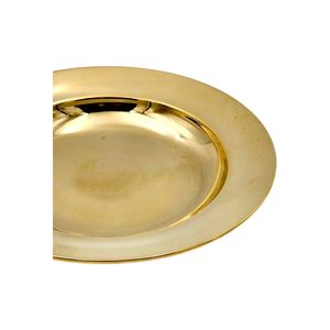 Assiette à dîner en laiton authentique de 7 po élégante, durable et intemporelle. Parfait pour les hôtels de luxe et les restaurants gastronomiques. - Product Image 4