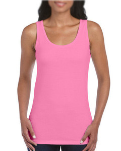 Camiseta sin mangas para mujer, blanca, de poliéster/algodón, cuello redondo, informal, de color liso, tejida, transpirable, de secado rápido, con logo frontal, larga - Product Image 5