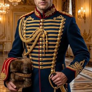 Veste militaire traditionnelle de style hussard 100% coton pas chère pour hommes, idéale pour les reconstitutions historiques et les événements - Product Image 4