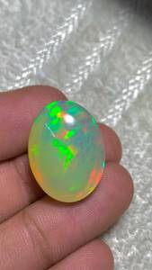 Opale d'Éthiopie naturelle de qualité supérieure, motif nid d'abeille, opale Welo, grande taille, 18 carats, incroyablement belle et excellente. - Product Image 4
