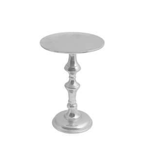 Decorative Candle Stand for Home Decor Silver Finished Casted Aluminium Candle Pillar Holder Handmade Customized - Product Image 2