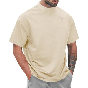 Camiseta de algodón con logotipo personalizado 160GSM para hombre, ropa de calle de gran tamaño, camiseta de moda - Product Image 1