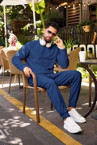 Unisex Comfortable Sweatsuit Set 2 Piece Premium Sweatshirt and Jogger <b>Pants</b> Casual <b>Lounge</b> Wear Matching Outfit - Product Image 6