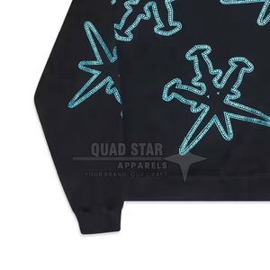 OEM Service Top Selling Best Design Men Rhinestone <b>Hoodies</b> Basics <b>Lightweight</b> Comfortable Men Rhinestone <b>Hoodies</b> - Product Image 3