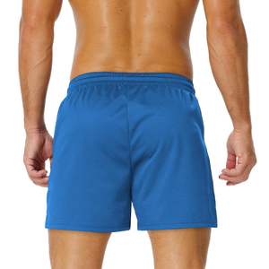 Sports Wear Men Casual <b>Canvas</b> <b>Football</b> Shorts Eco-Friendly Solid Front Logo Quick Dry Breathable Mid Waist Drawstring Closure - Product Image 4
