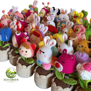 Décoration de Noël Kawaii en Peluche Père Noël au Crochet pour Plante, Cadeau Unisexe, Produits Tendance 2026, Fournisseur en Gros - Product Image 6