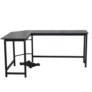 Scrivania per Computer/Gaming a Forma di L Marca YS, Nera con Libreria Convertibile, Altezza Regolabile, Realizzata in Plastica - Product Image 4