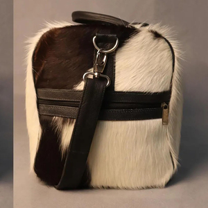 Bolsa de Viaje de Cuero Vacuno con Cierre de Cremallera, Bolsa de Fin de Semana, Diseño Duradero - Product Image 4