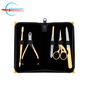Ensemble de soins des ongles Medipower 5 pièces en acier inoxydable, kit de manucure et pédicure 5 en 1, coupe-ongles, logo personnalisé, portable, luxe, voyage - Product Image 4
