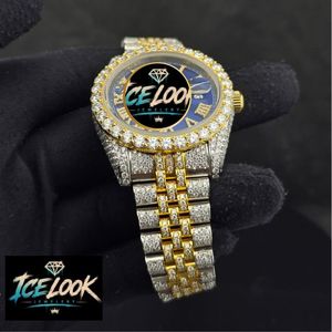 นาฬิกาข้อมือผู้หญิง ICE LOOK หรูหรา ตัวเรือนสแตนเลสสตีล หน้าปัดกลม 30 มม. กระจกแซฟไฟร์ ระบบอนาล็อก ประดับเพชรพลอย แบรนด์เครื่องประดับ - Product Image 3