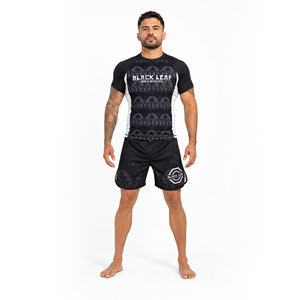 T-shirt de compression unisexe blanc à manches longues, extensible, ajusté, anti-humidité, pour entraînement MMA, avec logo frontal imprimé par transfert thermique - Product Image 4