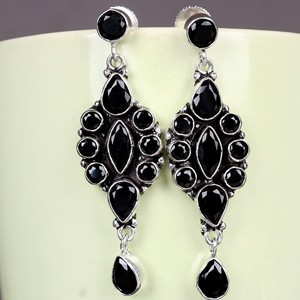 Hot Selling Multi Color Gemstone Drop <b>Earrings</b> | Trendy Brass Fashion <b>Dangle</b> <b>Earrings</b> for Women | Party Bulk Wholesale Supplier - Product Image 5