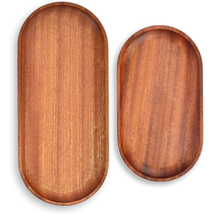 Plato Rectangular de Madera Minimalista Moderno, Platos y Bandejas de Madera para Servir, Tabla Duradera para Postres, Aperitivos y Queso, para Decoración del Hogar - Product Image 5