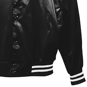 Wholesale New Fashion Style Streetwear Satin <b>Jacket</b> Satin Breathable Plain Custom Logo <b>Men</b> Satin <b>Jacket</b> Outerwear Solid Color - Product Image 6