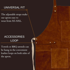 Tablier unisexe de luxe respirant et confortable à manches courtes pour barbecue, cuisine, menuisier – Tabliers en cuir de haute qualité - Product Image 5