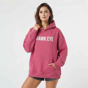 Sweat-shirt à capuche surdimensionné pour femme, 100% coton molletonné, imprimé lettres, rose - Product Image 2