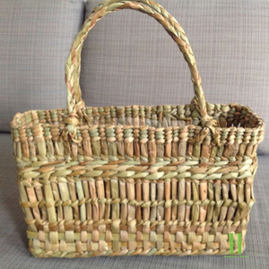 NEW DESIGN Decorative Seagrass Woven <b>Basket</b> Handmade Storage Tote with <b>Handle</b> for Kitchen Bathroom and Living Room - Product Image 2