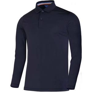 Servicio Personalizado OEM, Camiseta de Golf de Manga Corta para Hombre Joven y de Mediana Edad, Transpirable, Tejida, con Patrón Sólido, Informal, 100% Algodón - Product Image 5