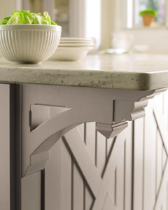Consolas en bois massif pour armoires de cuisine, supports décoratifs en bois pour étagères et comptoirs, style rustique campagnard - Product Image 2